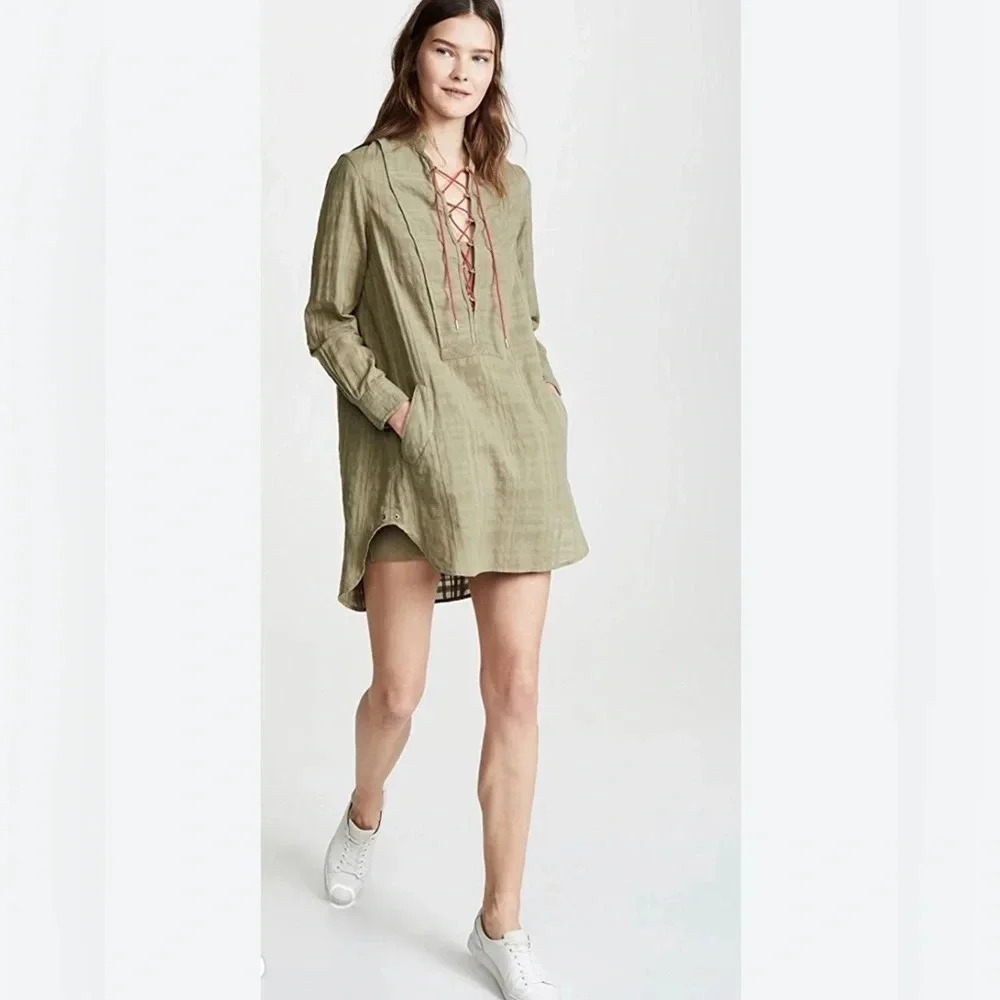 Rag & Bones Isla Dusty Green Dress